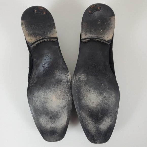 Bruno Magli Suede Leather Bit Loafers Black Made in Italy Size 13 M - VERY CLEAN - Picture 8 of 11